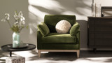 Pasadena 36" Wide Modern Farmhouse Accent Arm Chair, Olive Green 2