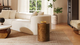 Nebula 22" Accent Pillar Side Table, Medium Brown Walnut 4