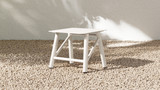 Atlas 19.5" Square Outdoor Side Table, Light Beige Gray 2