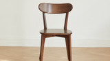 Remi Natural FAS Grade Oak Wooden Dining Chair, Set of 4, Walnut Finish