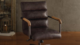 Westvale Top Grain Leather Executive Office Chair, Slate