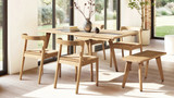 Capri 47-78.5" Solid Red Oak Wood 4-6 Seat Extendable Leaf Dining Table, Natural Brown