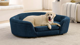 Linden 42.75" Oval Semi-Enclosed Pet Sofa with Supportive Backrest and Non-Slip Cushion