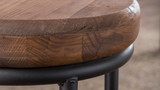Bastien 30" Industrial Bar Stool with Handcrafted Reclaimed Wood Seat and Iron Frame