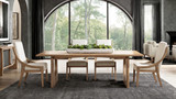 Carmel 94" Reclaimed Pine Wood 8-Seater Dining Table, Antique Natural Brown
