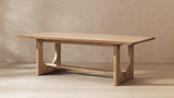 Turnkey 94" Reclaimed Pine Wood 8-Seater Dining Table, Antique Natural Brown