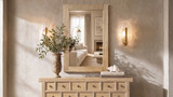 Langford 47" Solid Reclaimed Elm Wood Rectangular Wall Mirror
