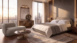 Aire 75" RAF Organic Modern Curved Chaise Lounge, Stone Taupe Chenille