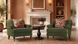 Alana 38" Lawson Accent Arm Chair Metal Casters