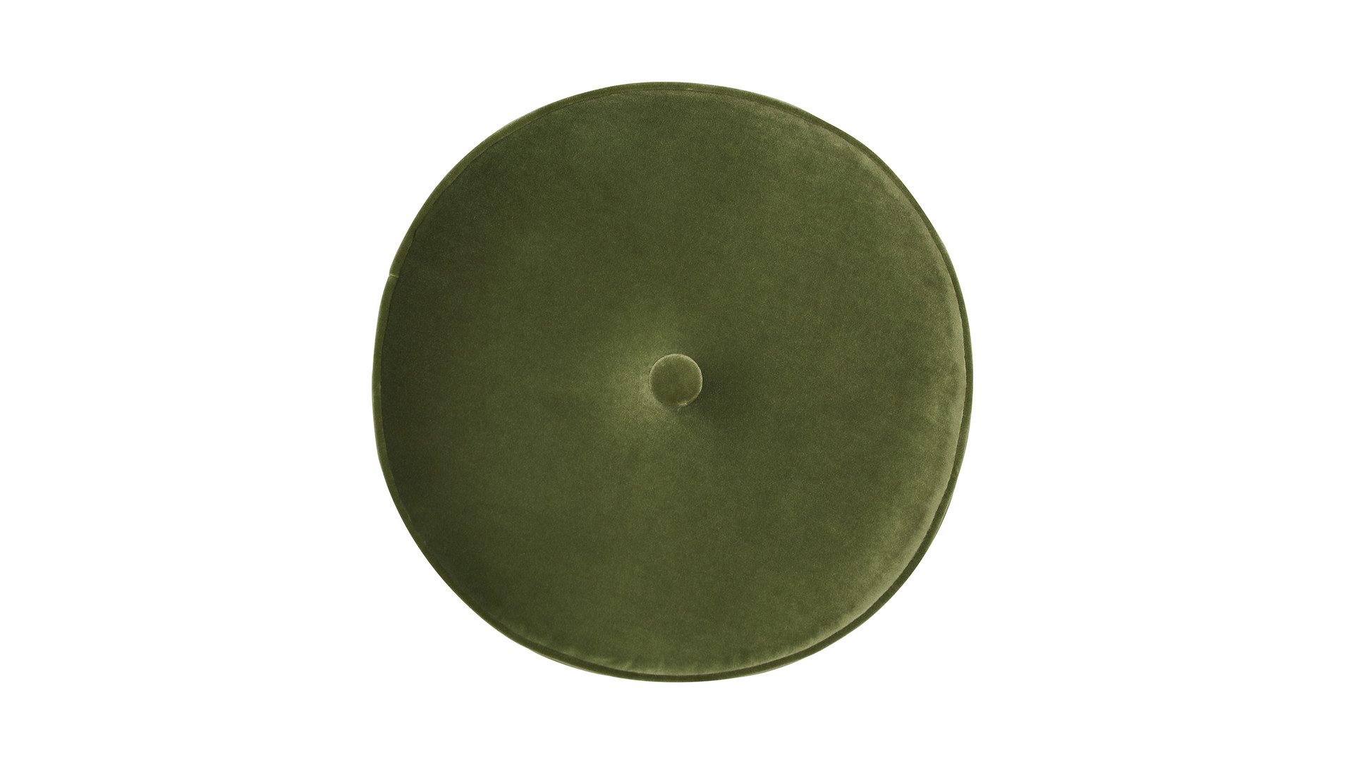 Jennifer Taylor Home Pacifica 16" Round Footstool Ottoman - Olive Green Performance Velvet, Button Tufted, 9" Height