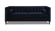 Jack 84" Modern Tuxedo Tufted Sofa, Dark Navy Blue 1