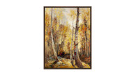Golden Aspen 1 50x38 Framed Abstract Landscape Giclee Art Print 1