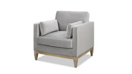 Knox 36" Modern Farmhouse Arm Chair, Opal Grey 1