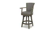 Williams 27” Swivel Counter Height Bar Stool, Dark Heathered Grey 1