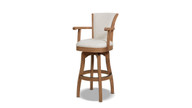 Williams 31” Swivel Bar Stool with Armrests, White Pepper 1