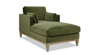 Knox 65" Modern Farmhouse Chaise Lounge Chair, Olive Green 5