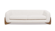 Alpine 90" Sherpa Sofa, Ivory White 1