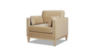 Knox 36" Modern Farmhouse Arm Chair, Fawn Brown 1