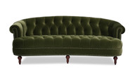 La Rosa Victorian Chesterfield Tufted Sofa, Olive Green 1