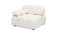 Marcel 36" Modular Modern Lounge Arm Chair, Ivory White Boucle 1