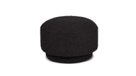 Fuji 15" Mushroom Footstool Ottoman, Ebony Black Bouclé 1