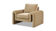 Mason 40" Arched Arm Chair, Camel Brown Beige 1