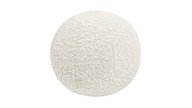 Luna 12" Round Sphere Accent Ball Throw Pillow, Ivory White Boucle 1