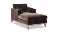 Knox 65" Modern Farmhouse Chaise Lounge Chair, Deep Brown 1
