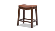 Barlow 24.5" Backless Saddle Counter Stool, Brown 1