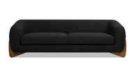 Alpine 90" Sherpa Sofa, Ebony Black Bouclé 4