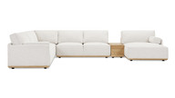 Destin 164" 5pc Modular RAF U-Shaped Chaise Sectional with Storage Console, Lunar Gray 1