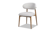 Locke 20.5" Modern Upholstered Dining Chair with Wood Frame, Salt & Pepper Bouclé 1