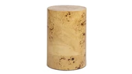 Nebula 22" Accent Pillar Side Table, Warm Natural Brown 1