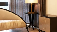 Verona 22" Contemporary Glam Round Accent Side Table, Espresso Black 1