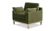 Pasadena 36" Wide Modern Farmhouse Accent Arm Chair, Olive Green 1