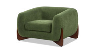 Alpine 44" Sherpa Arm Chair, Moss Green Fleeced Teddy 1