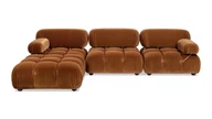 Marcel 109.5" Bubble Modular Modern 4-Piece Reversible Sectional Sofa, Burnt Orange 1