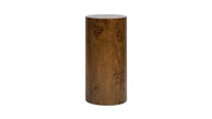 Nebula 29.5" Burl Accent Pillar Side Table, Medium Brown Walnut 1