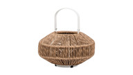 Nova 14" Indoor/Outdoor Patio Lantern, Natural Brown 1