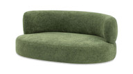 Shep 36" Curved Dog Sofa Bed, Medium, Moss Green Fleeced Teddy