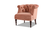 Katherine Tufted Accent Chair, Peach Orange