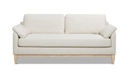 Pasadena 75.5" Modern Farmhouse Sofa, Flax White