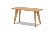 Capri 35.5" Solid Red Oak Wood Bench, Natural Brown