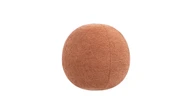 Luna 12" Round Sphere Accent Ball Throw Pillow, Spice Orange Fleeced Teddy
