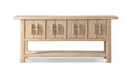 Rowan 60" Solid Reclaimed Pine Sideboard with Lower Shelf, Heritage Light Natural Brown