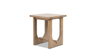 Turnkey 22" Square Reclaimed Pine Wood Side Table, Antique Natural Brown