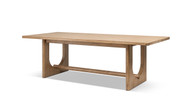 Turnkey 94" Reclaimed Pine Wood 8-Seater Dining Table, Antique Natural Brown