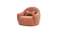 Louie 30.5" Modern Dog Sofa Bed with Bone Pillow, Medium, Spice Orange