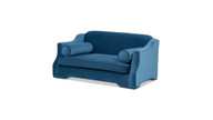 Paloma 35.5" Dog Sofa Bed, Medium, Satin Teal Blue