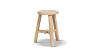 Linden 19.5" Reclaimed Elm Wood Round Stool & Side Table